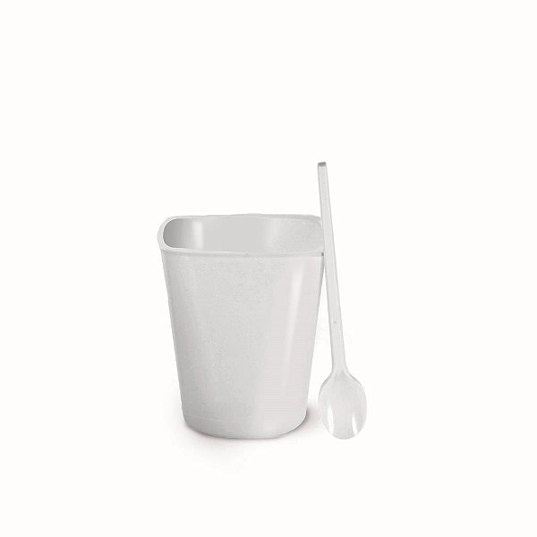 Copinho para Doces Quadrado Branco 30Ml - 8 Un