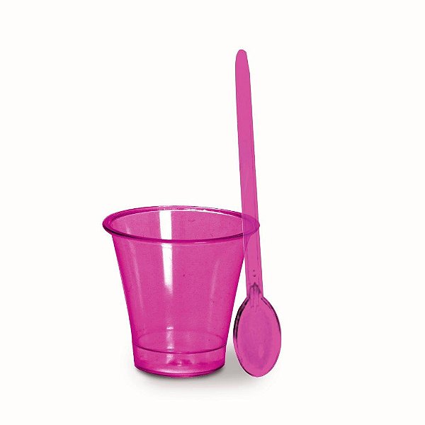 Copinho para Doces Redondo Mini Rosa 12,5Ml - 8 Un
