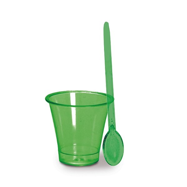 Copinho para Doces Redondo Mini Verde 12,5Ml - 8 Un