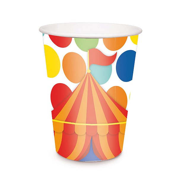 Copo Papel Circo 240Ml - 8 Un