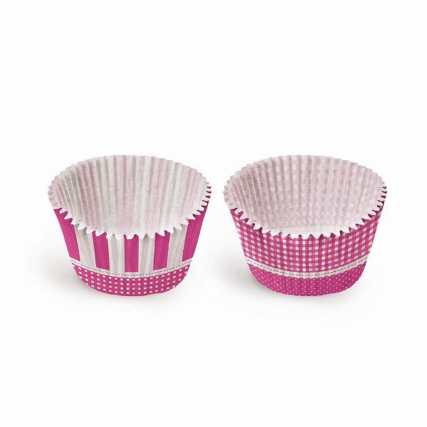 Forminha Plissada para Doce Compose Pink - 40 Un