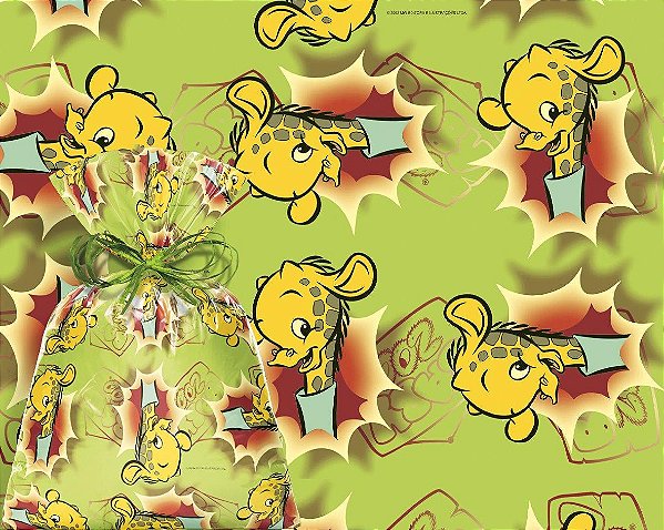 Saco 15X29 Baby Zoo Girafa Verde - 100 Un
