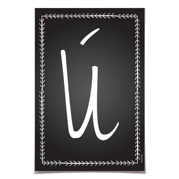 Letra para Faixa Decorativa Ú Lousa - 6 Un