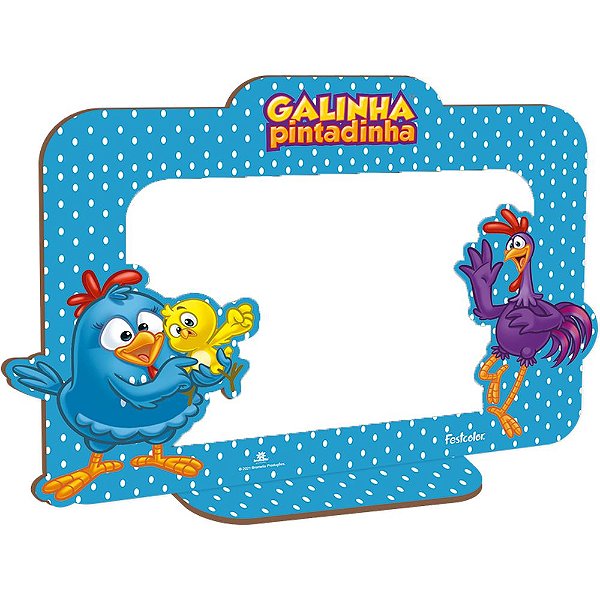 MDF Porta Foto Galinha Pintadinha - Festcolor - 1Un