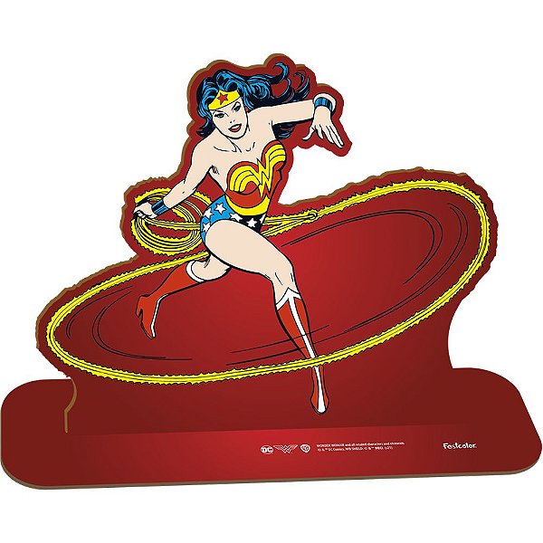 MDF Personagem P Laço Mulher Maravilha - Festcolor - 1Un