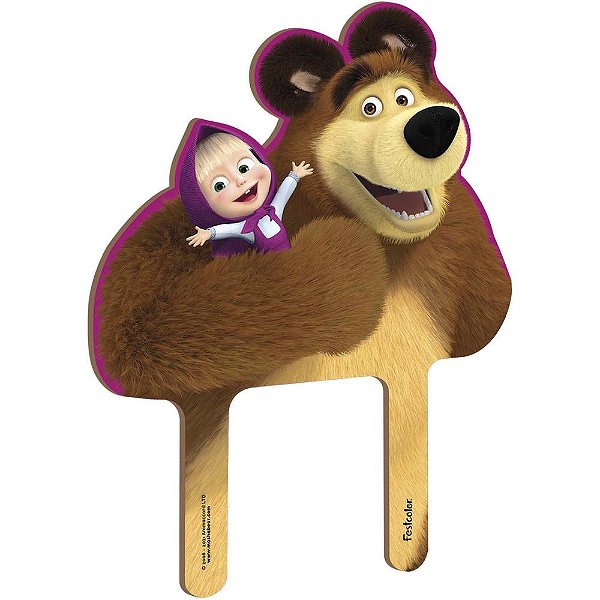 MDF Topo para Bolo Masha e o Urso - Festcolor - 1Un