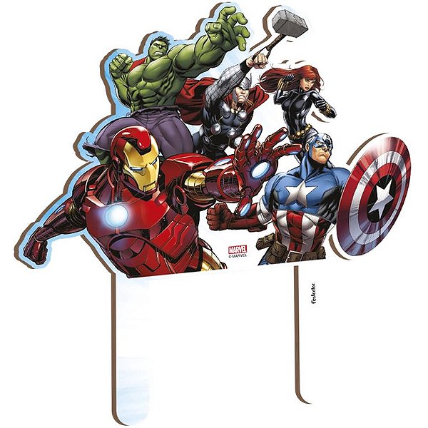 MDF Topo para Bolo Avengers - Festcolor - 1Un