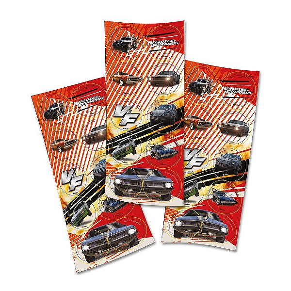 Adesivo Velozes e Furiosos - Festcolor - 30Un