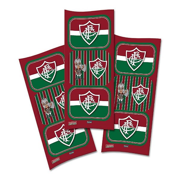 Adesivo Retângular Fluminense - Festcolor - 12 Un
