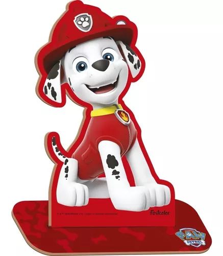 MDF Personagem M Marshal Patrulha Canina - Festcolor - 1Un