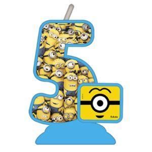 Vela Temática Minions Número 5 - Festcolor - 1Un