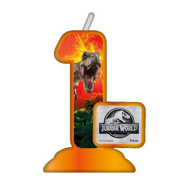 Vela Temática Jurassic World Nº 1 - Festcolor - 1Un