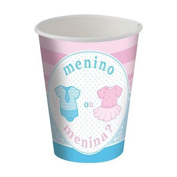 Copo Papel 200ml Chá Revelação - Festcolor - 08Un