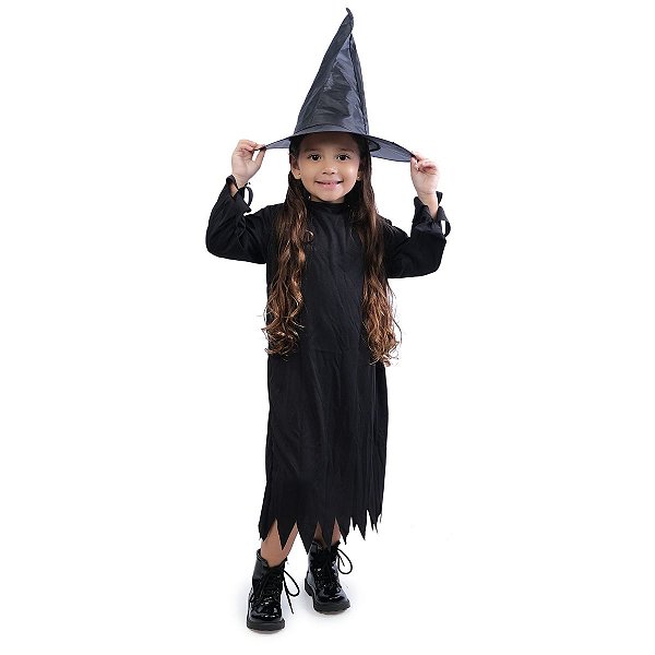 Fantasia Halloween Infantil - Bruxa Naomi 6 a 9 Anos - 1 Un