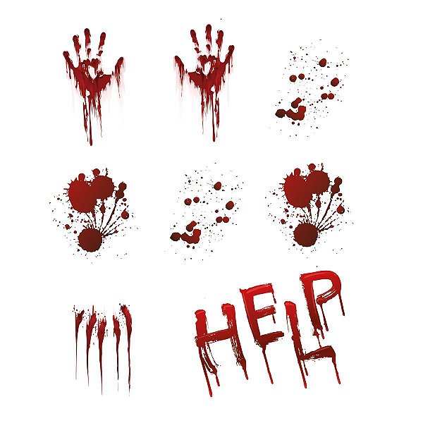 Adesivo Para Porta Danger Halloween - 1 Un