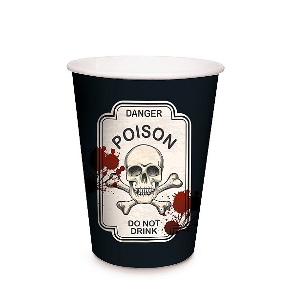 Copo de Papel Danger Colorido - Cromus - 8 Un