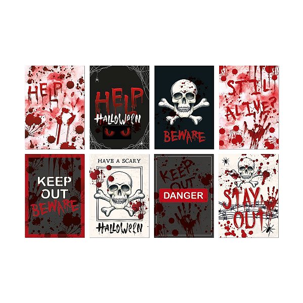 Cartaz Decorativo Danger Colorido - Cromus - 8 Un