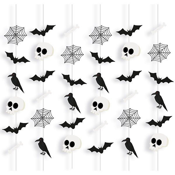 Cortina Decorativa Scary Night Colorido - 6 Un