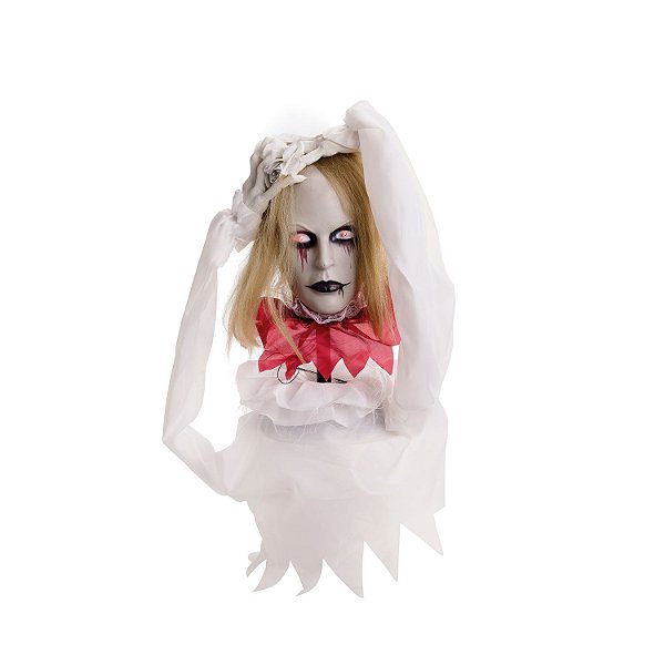 Boneca Sarah 36 cm para Decoração de Halloween - Cromus - 1 Un