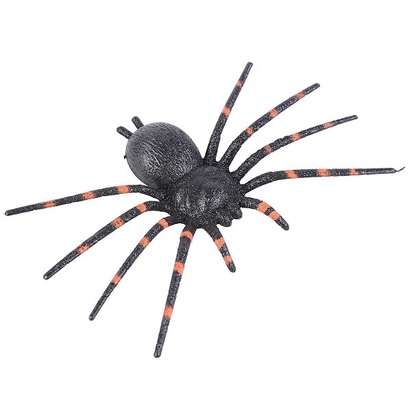 Aranha Patas Listras Vermelhas (1 un) - Cromus - 1 Un