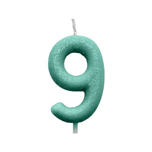 Vela Candy Verde Nº 9 - 1 Un