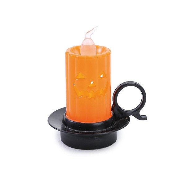 Vela Eletrônica Jack para Decoração de Halloween - Cromus - 1 Un