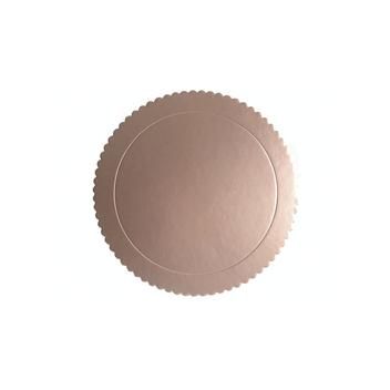 Cakeboard 35cm Rose Gold - Silver Plastic - 1 Un