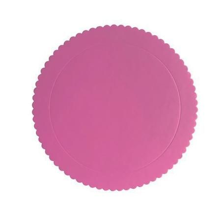 Cakeboard 35cm Rosa Bebê - Silver Plastic - 1 Un