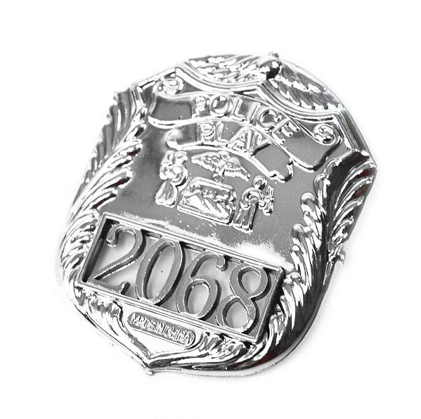 Adereço de Carnaval - Distintivo Plástico - Prata - Ref:NYR6472