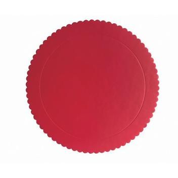 Cakeboard 26cm Vermelho - Silver Plastic - 1 Un