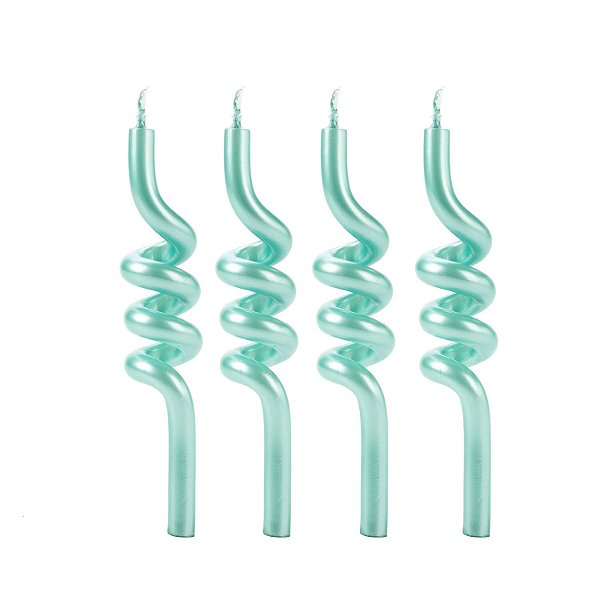 Vela Tubo Tifani - Silver Plastic - 4 Un