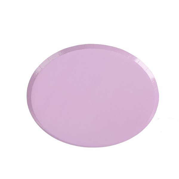 Prato Papel Liso Candy Color Lilas - Silver Plastic - 8Un