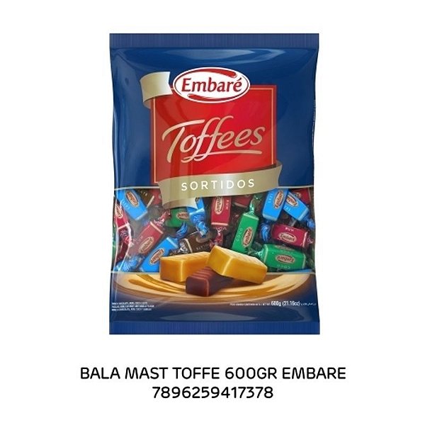 Bala Mastigável Toffees Sortidas - 500gr - Dimbinho