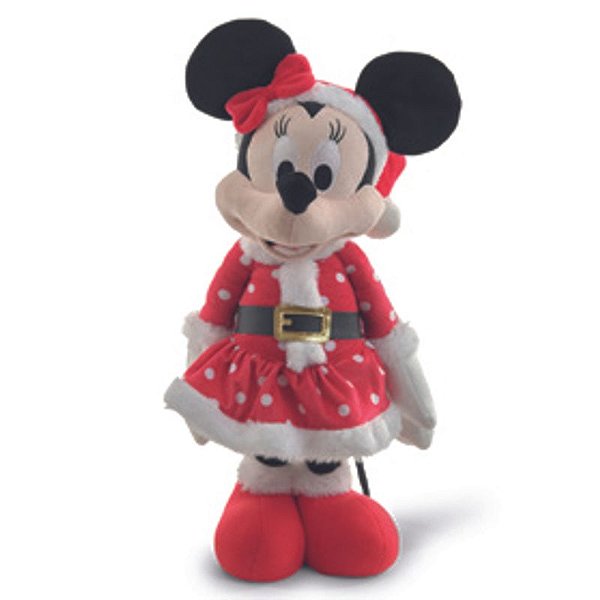 Minnie com Roupa Noel Vermelho Branco Preto 57cm - 1 Un
