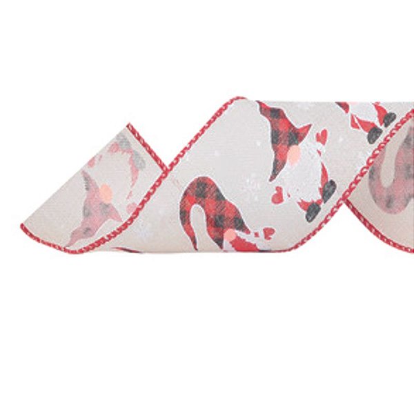 Fita Juta Kringel Mrcom Vermelho Preto 6,3cmx9,14M