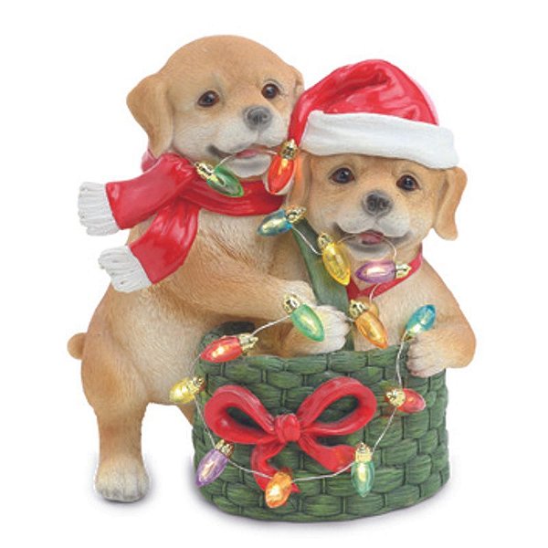 Cachorro Decorativo com Piscas e Led 18cm 2AA - 1 Un