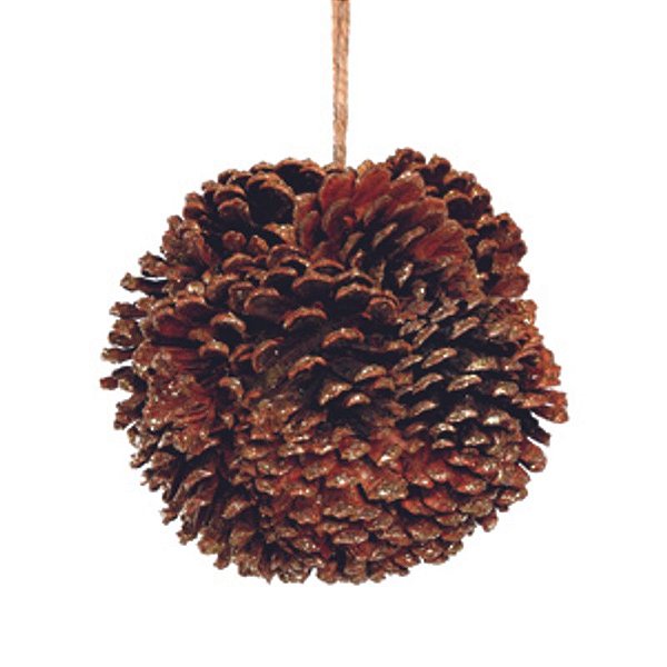 Enfeite Pendurar Pinha Marrom 15cm - 1 Un
