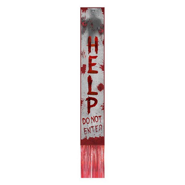 Faixa Vertical Help Halloween com Fitilho - 1 Un