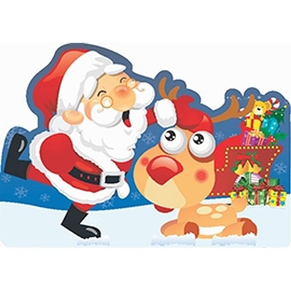 Painel Papai Noel com Rena - 1 Un
