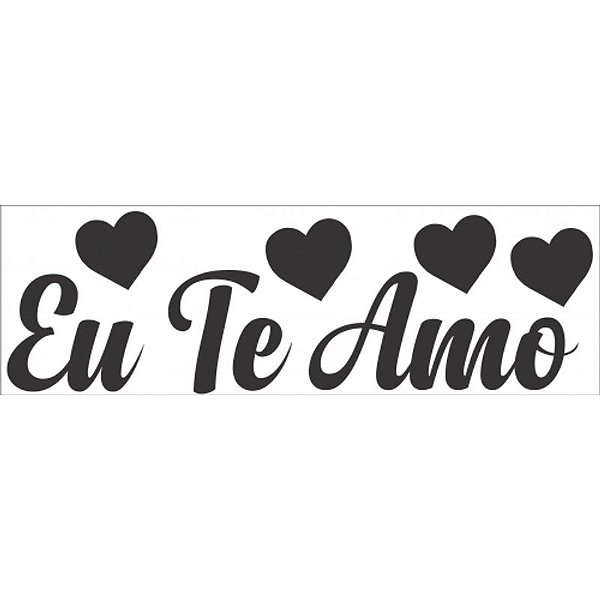 Adesivo Vinil Eu te Amo Preto - 1 Un