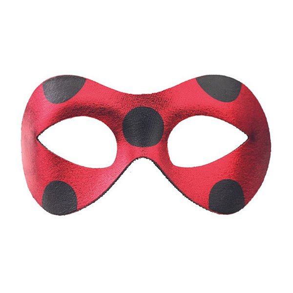 Máscara Joaninha Vermelho e Preto - 1 unidade