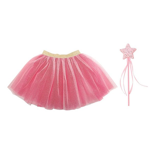 Kit Tutu e Varinha Rosa - 2 un