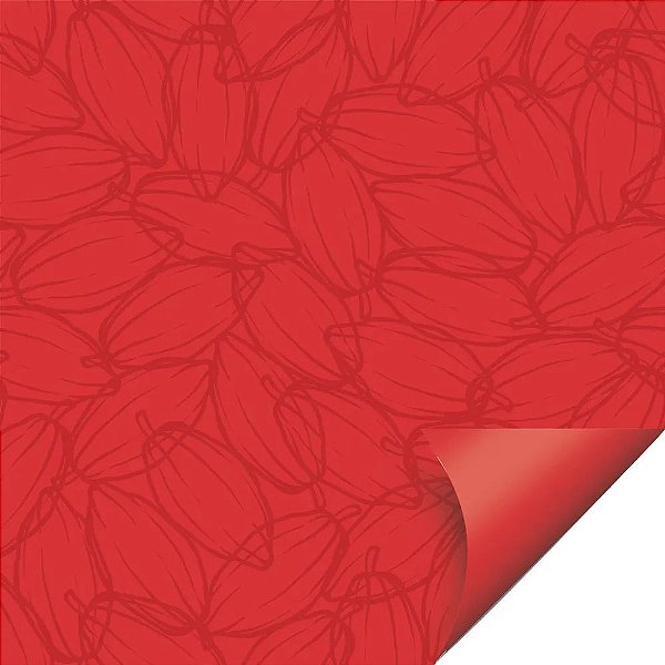 Folha Páscoa Double Face Chocolux Vermelho 69X89 - 25 Un