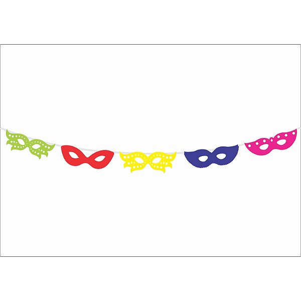 Bandeirola Máscaras G 2,8m - 1 Unid