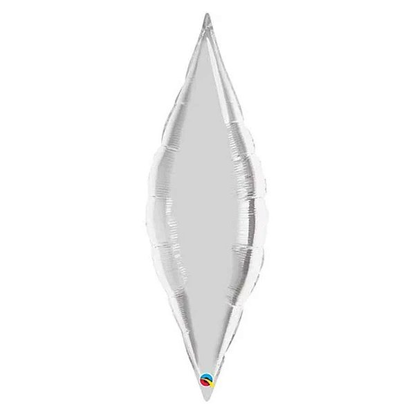 Balão Qualatex 38" - Taper - Prata Metalizado Liso - 1 Un