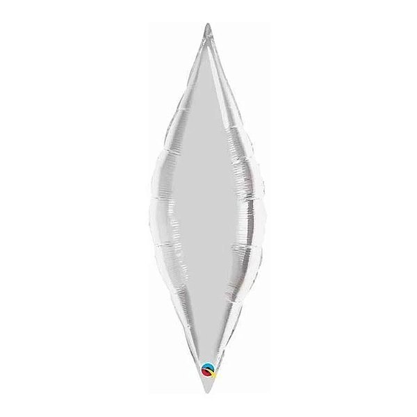Balão Qualatex 27" - Taper - Prata Metalizado Liso - 1 Un
