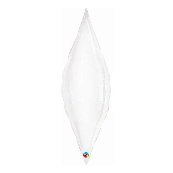 Balão Qualatex 27" - Taper - Branco Metalizado Liso - 1 Un