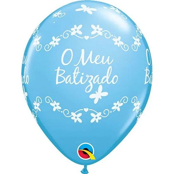 Balão Qualatex 11" - Qx Party Balloon Estampado - O Meu Bautizado-Borb - 6 Un