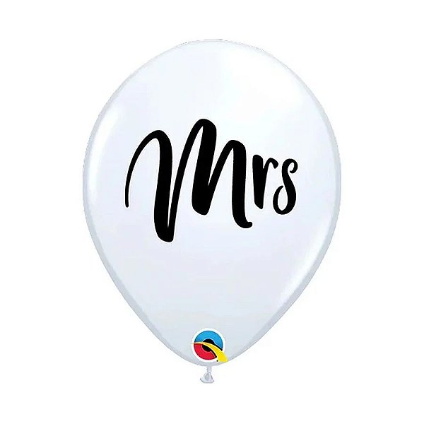 Balão Qualatex 11" - Qx Party Balloon Estampado - Mrs. - 6 Un