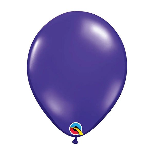 Balão Qualatex 11" - Qx Party Balloon Pkg Plain - Violeta Púrpura - 6 Un